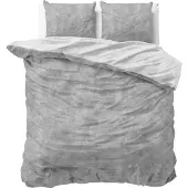 Sleeptime Dekbedovertrek Twin Washed Cotton Grey Flanel-240 x 200 / 220 cm | Lits-Jumeaux