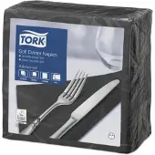 Tork Serviet Tork 39x39 cm 3-lag Sort,12 pk x 100 stk/krt
