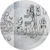 Zak!Designs dinerbord Disney Classic Gang junior 25,5 cm grijs