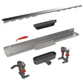 Easy drain Compact Clean 30 Douchegoot - wandmontage - dryphon - 90cm - geborsteld RVS edcom30zwdry-90