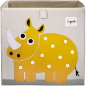 3sprouts Opbergkubus - 3 SPROUTS - Neushoorn - Multicolor - 33x33x33 cm - Kind
