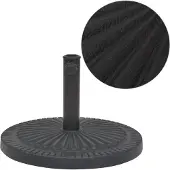 vidaXL Parasolvoet rond 29 kg hars zwart