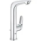 GROHE Eurostyle New 1 gats wastafelkraan L size met zijbediening met waste met gesloten greep chroom
