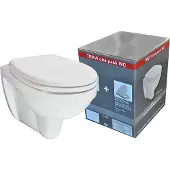 Wiesbaden Wandcloset Trevi ONE PACK met Zitting Wit
