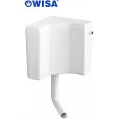 Wisa Serie 444 laaghangend hoekreservoir Wit
