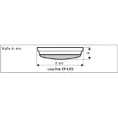 CasaFan LED aanbouw lamp voor ventilator ECO PLANO II, wit dimbaar, wit / opaal, Woon-/ Eetkamer, Glas, Modern