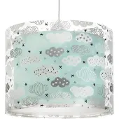 DALBER Kinderkamer hanglamp Clouds turquoise met wit