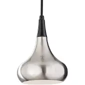 Elstead Lighting Elstead Beso hanglamp, E27, 24 cm, geborsteld staal