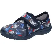 Beck Huisschoenen 'Haie' marine / donkerblauw / grijs / rood / wit