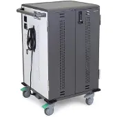 Ergotron Mobiele oplaadwagen YES35, max. 36 tablets & Chromebooks of 24 laptops tot 14", verstelbare rekken, B 640 x D 730 x H 1060 mm