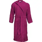 The One Towelling Badjas Magenta Capuchon - S/M