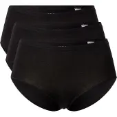 Schiesser Uncover by 3PACK Midi Slip Dames Onderbroek - zwart - Maat S