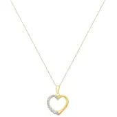Lucardi 9 Karaat ketting met hanger hart