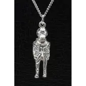 MOOYE ® - Collectie Zilveren Helmduiker ketting hanger