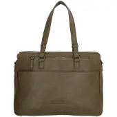 Enrico Benetti Lily 66450 dames laptoptas/ business schoudertas 14" laptopvak - olijf groen