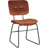 Label51 Dez eetkamerstoel velours rust - set van 2 stoelen
