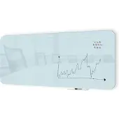 Smit Visual design glassboard 88x180 cm - Ice Blue