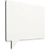 Smit Visual Design frameless whiteboard - Tekstballon - Wit - 58x88 cm