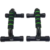 Tunturi Opdruksteunen - Parallettes -Push-up Bar - Push-up Steun - Opdrukbeugel - Zwart/Groen