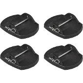 Proplus Stabilisatievoeten - Met Metalen Pen - 4 stuks - Caravanvoet - Onderlegplaat Caravan - Kunststof - Zwart