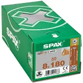 Spax 0251010801805 R 88193 m.Spitze/T-STAR Houtschroef 8 mm 180 mm T-STAR plus Staal WIROX 50 stuk(s)