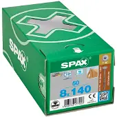 Spax 0257000801405 R 88193 m.Spitze/T-STAR TG Houtschroef 8 mm 140 mm T-STAR plus RVS A2 50 stuk(s)