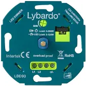Lybardo Eco 0-125 Watt LED Dimmer - Fase Afsnijding - Universeel - Inbouw
