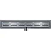 Mueller Ferro douchegoot 70x7cm met flens verouderd ijzer - gunmetal