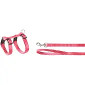 Flamingo Kittenharnas met looplijn Ziggi Roze
