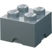 LEGO Opbergsteen met 4 noppen - donkergrijs