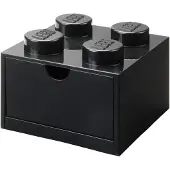 LEGO - Opbergbox Bureaulade Brick 4 - Kunststof - Zwart
