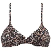 LASCANA Bikinitop 'Lexa' bruin / zwart