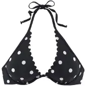 LASCANA Bikinitop zwart / wit