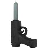 House Vitamin Candle holder gun ceramics- black 12x5x12cm