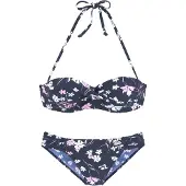 LASCANA Bikini navy / lichtroze / wit