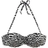 LASCANA Bikinitop 'Clara' beige / zwart