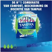 Tampax 8x Pearl Compak Super Tampons Met Inbrenghuls 18 Stuks