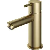 Hotbath Cobber CB003S wastafelkraan laag geborsteld messing