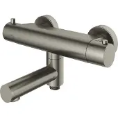 Hotbath Badthermostaat Cobber Opbouw Wegdraaibare Omstel 2-knop Geborsteld Nikkel