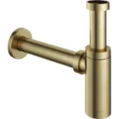 Hotbath Cobber Wastafel Sifon rond Geborsteld Messing P035