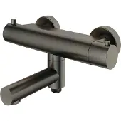 Hotbath Cobber Thermostatische Badkraan met uitloop Verouderd Ijzer B020