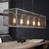 Gister&Vandaag Hanglamp 5L Rechthoek Raster, Rechthoek, Hanglamp 5L rechthoek raster