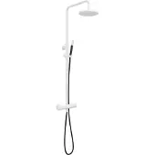 Hotbath Doucheset cobber mat wit met ronde handdouche en 30 cm hoofddouche
