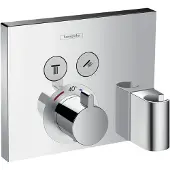 Hansgrohe thermostaat inbouwset ShowerSelect, compleet voor 2 verbruikers, chroom, met Fixfit en Porter