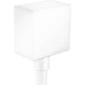 Hansgrohe Muuraansluitbocht fixfit square met terugslagklep mat wit