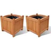 vidaXL Plantenbakken verhoogd 2 st 30x30x30 cm hout