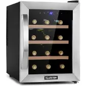 Klarstein Reserva 12 Uno wijnkoelkast 12 flessen 31 liter roestvrij staal