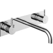 Hotbath Cobber inbouw wastafelkraan 18cm met plaat chroom
