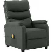 vidaXL Massagestoel kunstleer grijs