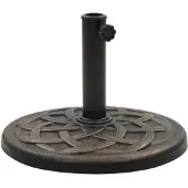 vidaXL Parasolvoet rond 19 kg polyresin bronskleurig